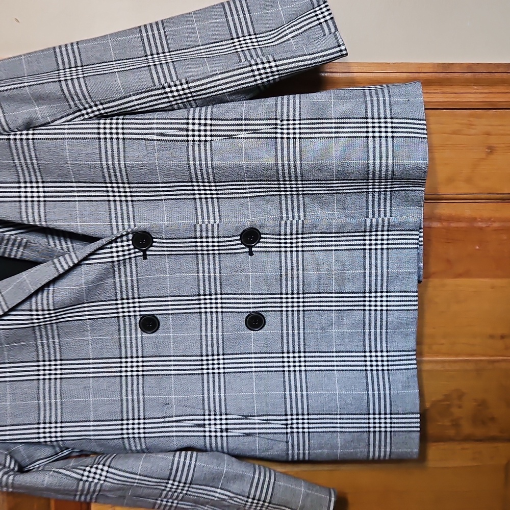 Madewell Caldwell Overized Plaid Double-Breasted Blazer Jacket - Picture 5 of 11